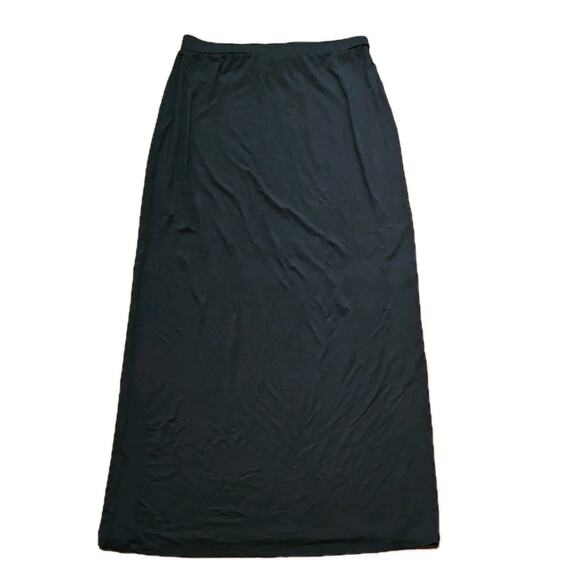 Mossimo Dresses & Skirts - Mossimo Black Solid Knit Maxi Skirt Pull On Elastic Waist Stretch Size S
